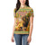 Equatorial Guinea Women Polo Shirt with Lion Print and Traditional African Kente Patterns