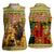 Equatorial Guinea Women Sleeveless Polo Shirt with Lion Print and Traditional African Kente Patterns
