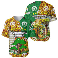 Equatorial Guinea Baobab Tree Baseball Jersey with Tribal Patterns and Heritage Quote