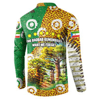 Equatorial Guinea Baobab Tree Button Sweatshirt with Tribal Patterns and Heritage Quote