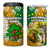 Equatorial Guinea Baobab Tree 4 in 1 Can Cooler Tumbler with Tribal Patterns and Heritage Quote