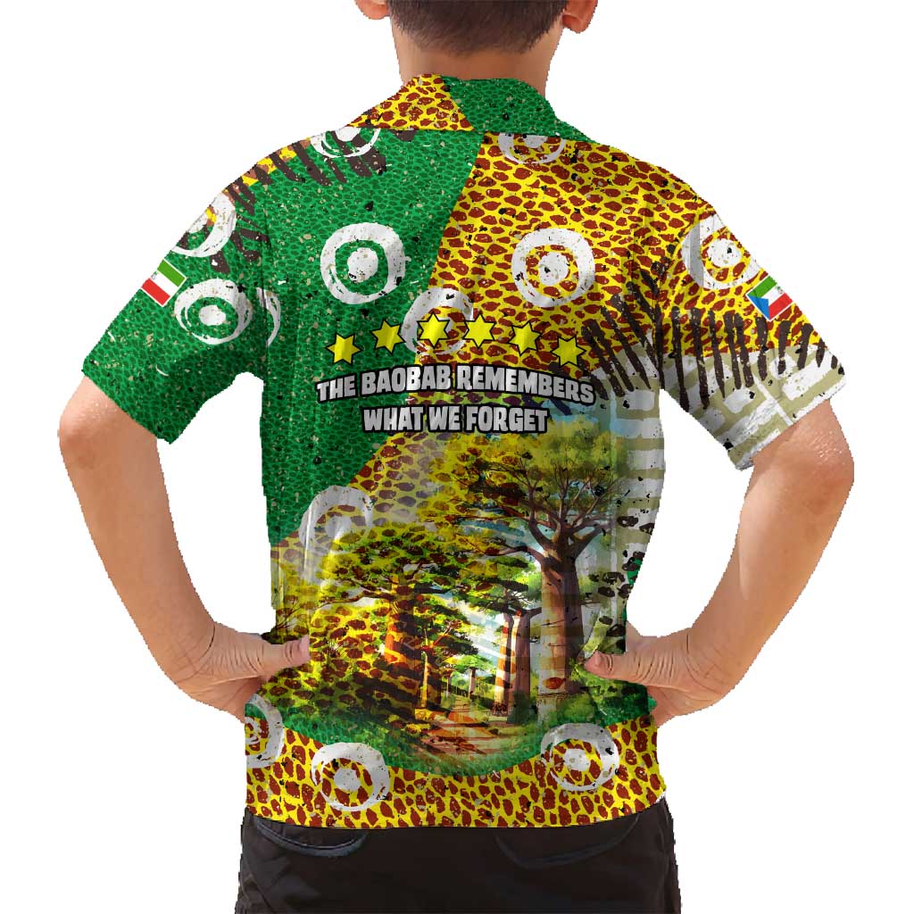 Equatorial Guinea Baobab Tree Family Matching Long Sleeve Bodycon Dress and Hawaiian Shirt with Tribal Patterns and Heritage Quote