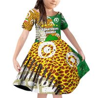 Equatorial Guinea Baobab Tree Family Matching Off Shoulder Short Dress and Hawaiian Shirt with Tribal Patterns and Heritage Quote