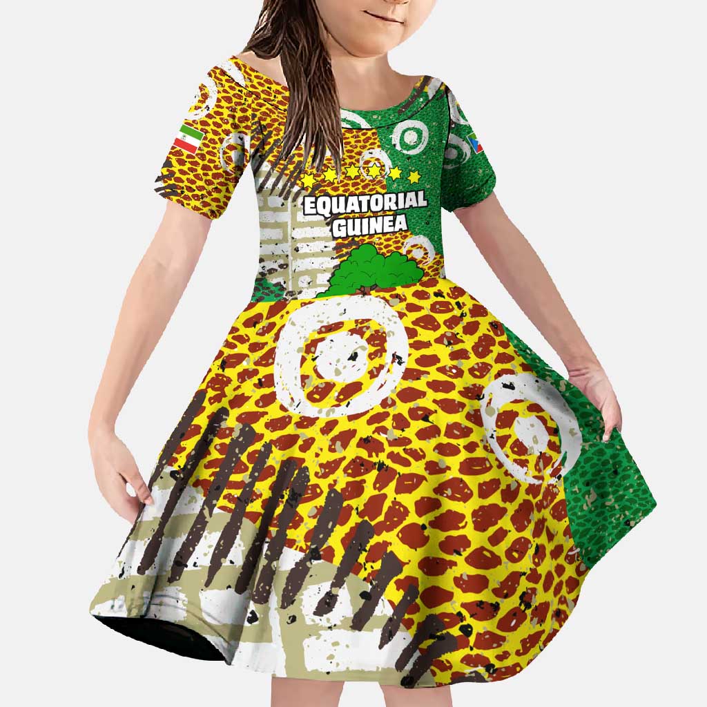 Equatorial Guinea Baobab Tree Family Matching Tank Maxi Dress and Hawaiian Shirt with Tribal Patterns and Heritage Quote