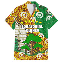 Equatorial Guinea Baobab Tree Family Matching Tank Maxi Dress and Hawaiian Shirt with Tribal Patterns and Heritage Quote