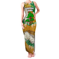 Equatorial Guinea Baobab Tree Family Matching Tank Maxi Dress and Hawaiian Shirt with Tribal Patterns and Heritage Quote