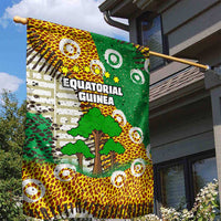 Equatorial Guinea Baobab Tree Garden Flag with Tribal Patterns and Heritage Quote