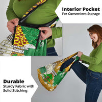 Equatorial Guinea Baobab Tree Grocery Bag with Tribal Patterns and Heritage Quote