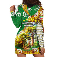 Equatorial Guinea Baobab Tree Hoodie Dress with Tribal Patterns and Heritage Quote