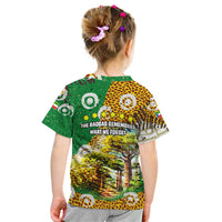Equatorial Guinea Baobab Tree Kid T Shirt with Tribal Patterns and Heritage Quote