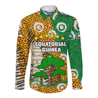 Equatorial Guinea Baobab Tree Long Sleeve Button Shirt with Tribal Patterns and Heritage Quote