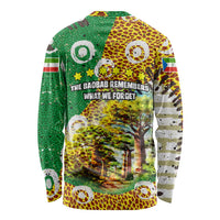 Equatorial Guinea Baobab Tree Long Sleeve Shirt with Tribal Patterns and Heritage Quote