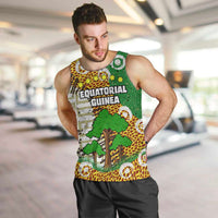 Equatorial Guinea Baobab Tree Men Tank Top with Tribal Patterns and Heritage Quote