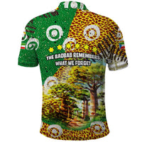 Equatorial Guinea Baobab Tree Polo Shirt with Tribal Patterns and Heritage Quote