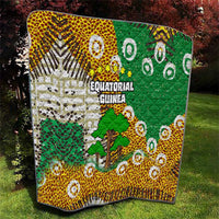 Equatorial Guinea Baobab Tree Quilt with Tribal Patterns and Heritage Quote