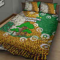 Equatorial Guinea Baobab Tree Quilt Bed Set with Tribal Patterns and Heritage Quote