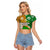 Equatorial Guinea Baobab Tree Raglan Cropped T Shirt with Tribal Patterns and Heritage Quote