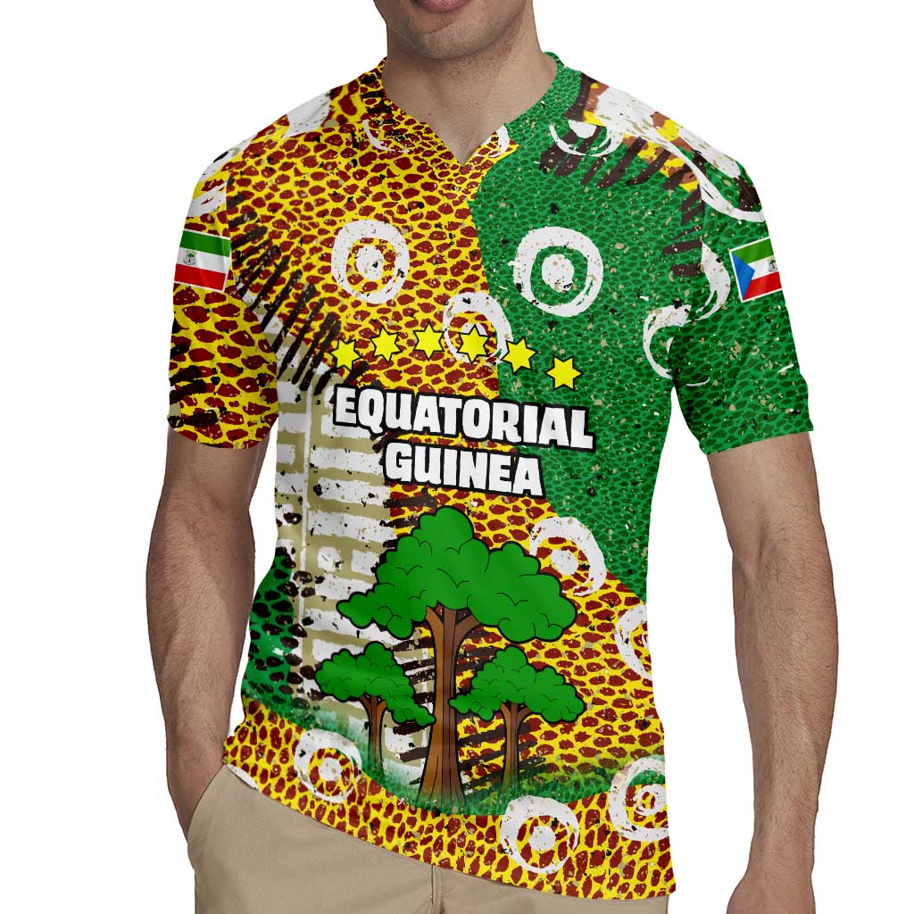 Equatorial Guinea Baobab Tree Rugby Jersey with Tribal Patterns and Heritage Quote