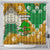 Equatorial Guinea Baobab Tree Shower Curtain with Tribal Patterns and Heritage Quote