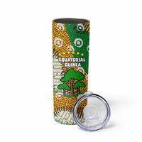 Equatorial Guinea Baobab Tree Skinny Tumbler with Tribal Patterns and Heritage Quote