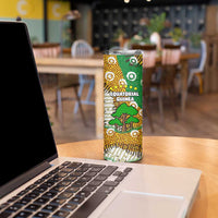 Equatorial Guinea Baobab Tree Skinny Tumbler with Tribal Patterns and Heritage Quote