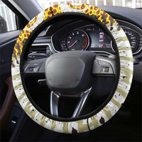 Equatorial Guinea Baobab Tree Steering Wheel Cover with Tribal Patterns and Heritage Quote