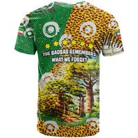 Equatorial Guinea Baobab Tree T Shirt with Tribal Patterns and Heritage Quote