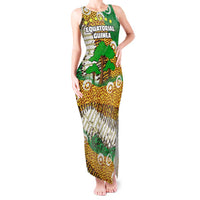 Equatorial Guinea Baobab Tree Tank Maxi Dress with Tribal Patterns and Heritage Quote