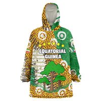 Equatorial Guinea Baobab Tree Wearable Blanket Hoodie with Tribal Patterns and Heritage Quote