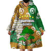 Equatorial Guinea Baobab Tree Wearable Blanket Hoodie with Tribal Patterns and Heritage Quote