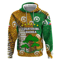 Equatorial Guinea Baobab Tree Zip Hoodie with Tribal Patterns and Heritage Quote