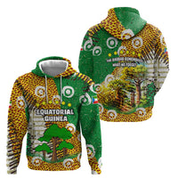 Equatorial Guinea Baobab Tree Zip Hoodie with Tribal Patterns and Heritage Quote
