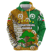 Equatorial Guinea Baobab Tree Zip Hoodie with Tribal Patterns and Heritage Quote