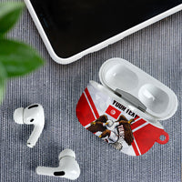 Personalized Tunisia Soccer AirPods Case Tunisia Flag Eagle Football Mascot