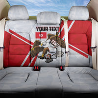 Personalized Tunisia Soccer Back Car Seat Cover Tunisia Flag Eagle Football Mascot
