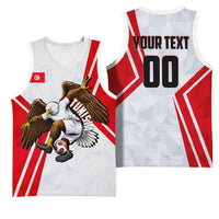 Personalized Tunisia Soccer Basketball Jersey Tunisia Flag Eagle Football Mascot
