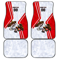 Personalized Tunisia Soccer Car Mats Tunisia Flag Eagle Football Mascot