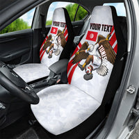 Personalized Tunisia Soccer Car Seat Cover Tunisia Flag Eagle Football Mascot