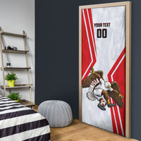 Personalized Tunisia Soccer Door Cover Tunisia Flag Eagle Football Mascot
