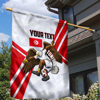 Personalized Tunisia Soccer Garden Flag Tunisia Flag Eagle Football Mascot