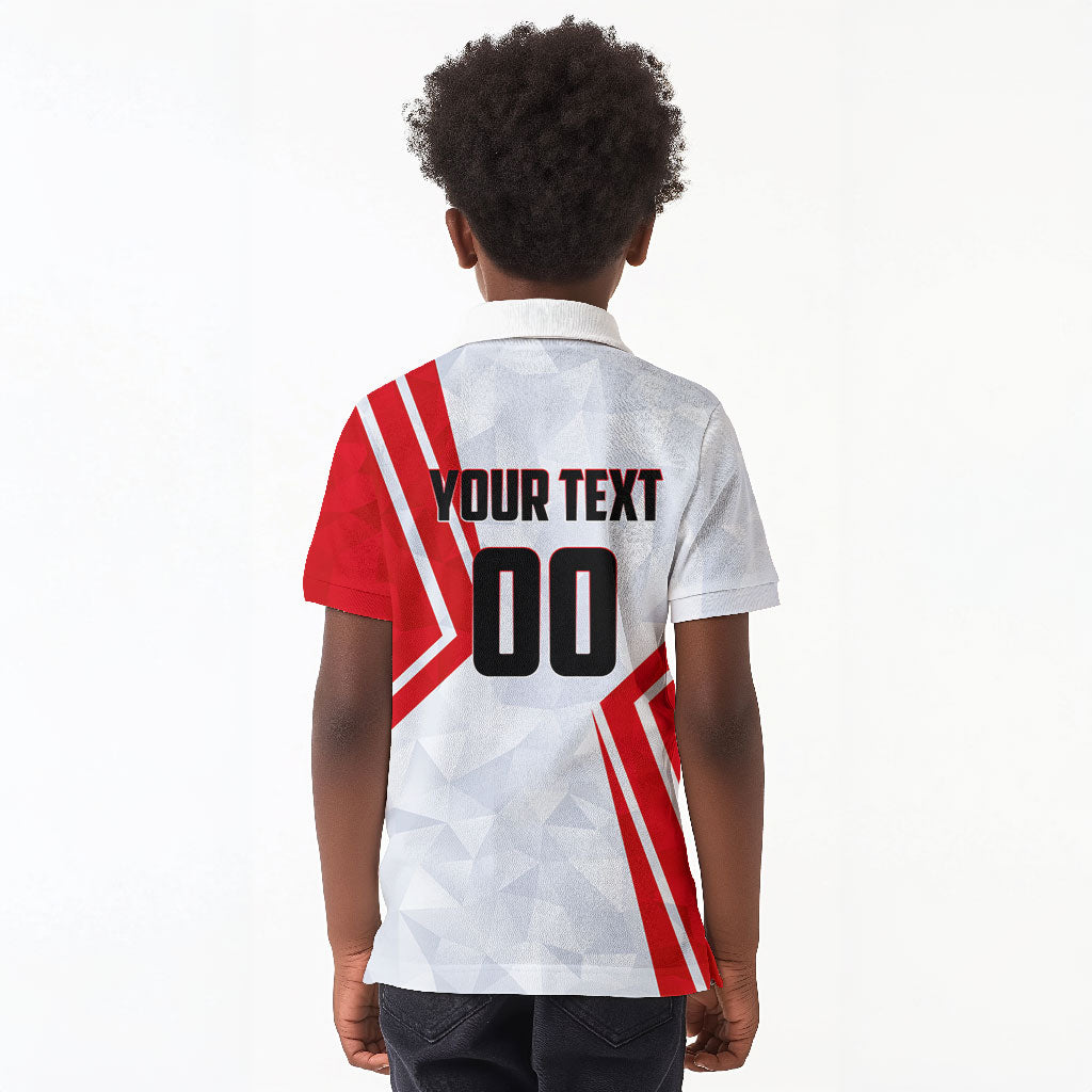 Personalized Tunisia Soccer Kid Polo Shirt Tunisia Flag Eagle Football Mascot