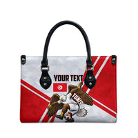 Personalized Tunisia Soccer Leather Bag Tunisia Flag Eagle Football Mascot