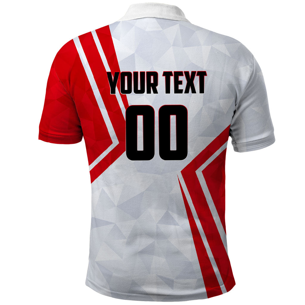 Personalized Tunisia Soccer Polo Shirt Tunisia Flag Eagle Football Mascot