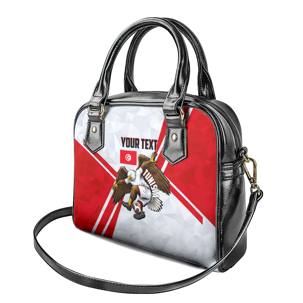 Personalized Tunisia Soccer Shoulder Handbag Tunisia Flag Eagle Football Mascot