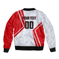 Personalized Tunisia Soccer Sleeve Zip Bomber Jacket Tunisia Flag Eagle Football Mascot