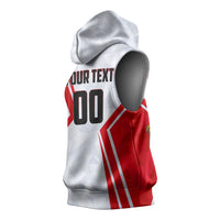 Personalized Tunisia Soccer Sleeveless Hoodie Tunisia Flag Eagle Football Mascot
