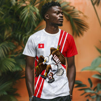 Personalized Tunisia Soccer T shirt Tunisia Flag Eagle Football Mascot