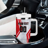 Personalized Tunisia Soccer Tumbler With Handle Tunisia Flag Eagle Football Mascot