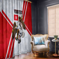 Personalized Tunisia Soccer Window Curtain Tunisia Flag Eagle Football Mascot