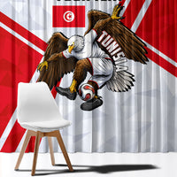 Personalized Tunisia Soccer Window Curtain Tunisia Flag Eagle Football Mascot
